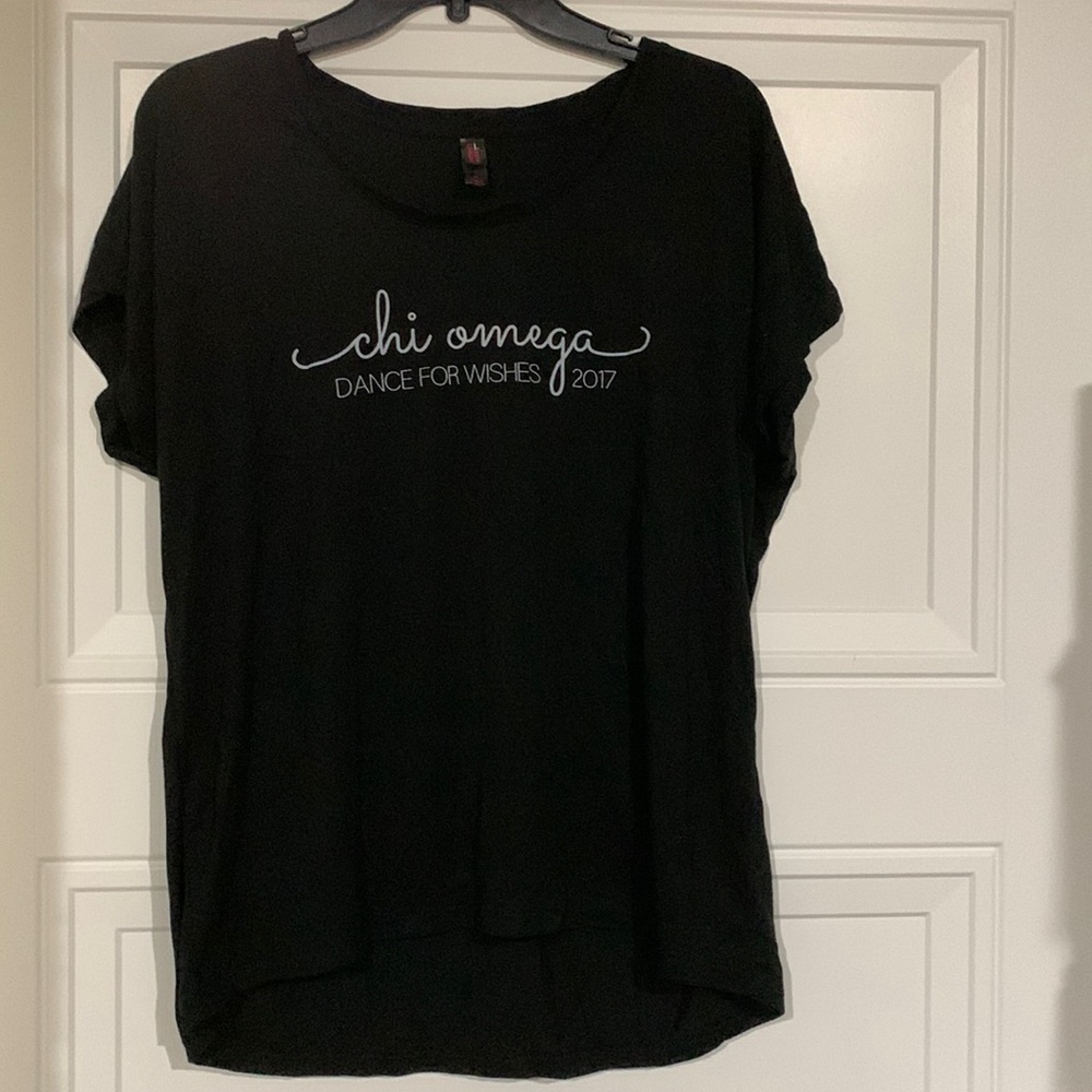 Chi Omega tshirt dance for wishes event